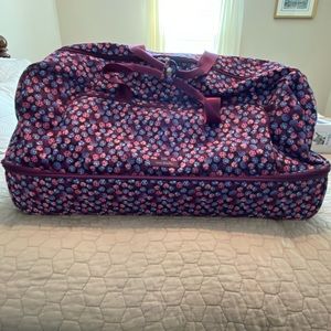 Vera Bradley Large Wheeled Duffel in Berryburst